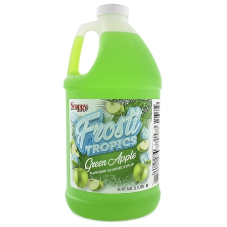 Snappy Frosti Tropics Green Apple Slush Mix, 1/2 Gallon