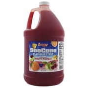 Snappy Fruit Punch Sno Cone Syrup, Flavored Syrup for Shaved Ice, 1 Gallon 128 oz