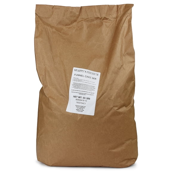 Snappy Premium Funnel Cake Mix, 50 lb Bag, Just Add Water, Makes 300 Cakes