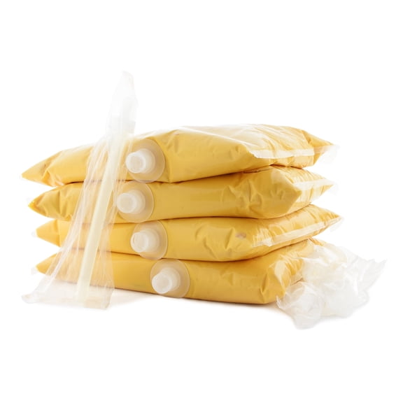 Snappy Ricos Nacho Cheese Sauce Bags, 140 oz, 4 Count, Cheddar Cheese Sauce for Dispenser, Includes Dispenser Tubes
