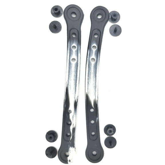 Snappy Shoe Rivets Kid Size Replacement Straps for Clogs also built in Charm Holder and Bonus Rivets (black/white, 7 inches)