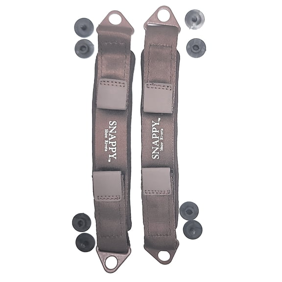 Snappy Shoe Rivets Kids Size Adjustable Soft Replacement Heel Straps for clog Shoes Brown C12 to M7