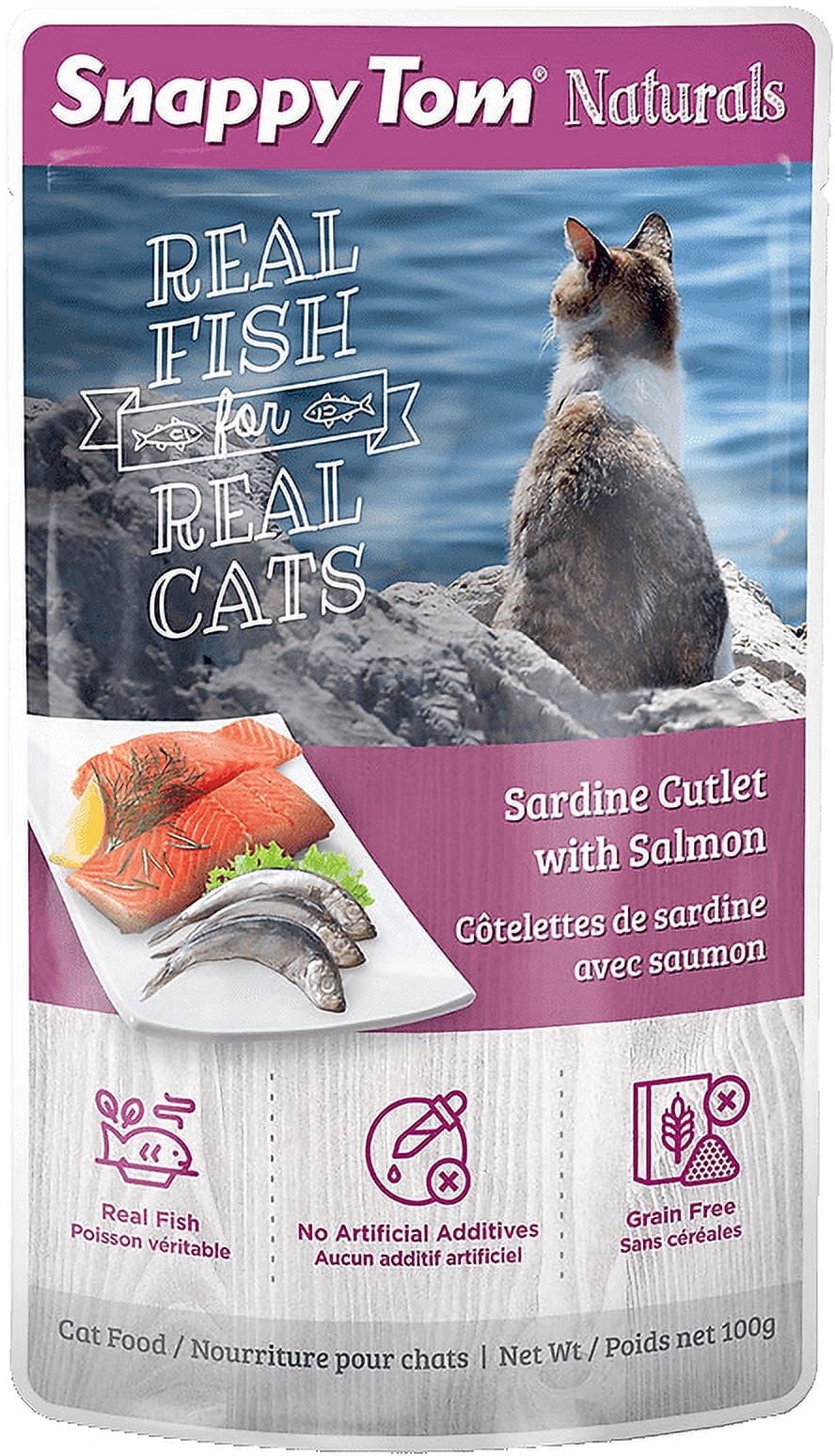 Snappy Tom Naturals, Sardine Cutlet with Salmon (12 Pack)