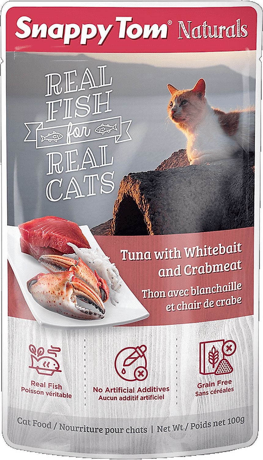 Snappy Tom Naturals, Tuna with Whitebait and Crabmeat (12 Pack)