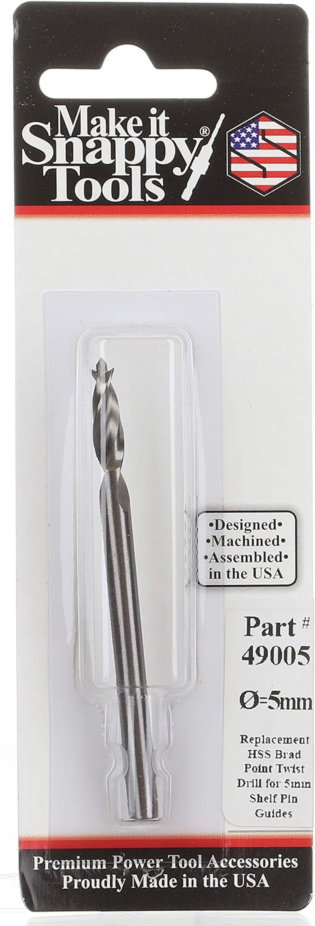 Snappy Tools Replacement HSS Brad Point Drill For 5Mm Shelf Pin 49005