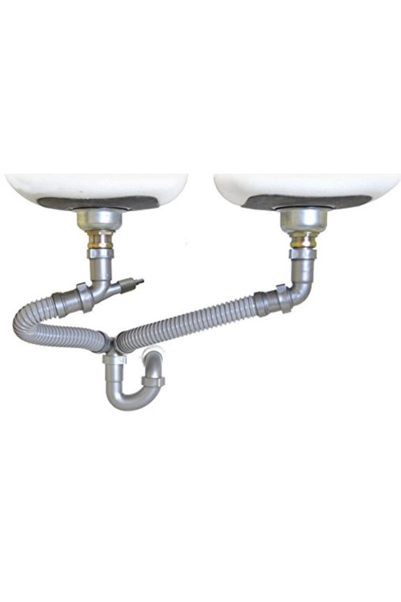 Snappy Trap 1 1/2" All-In-One-Drain Kit for Double Bowl Kitchen Sinks