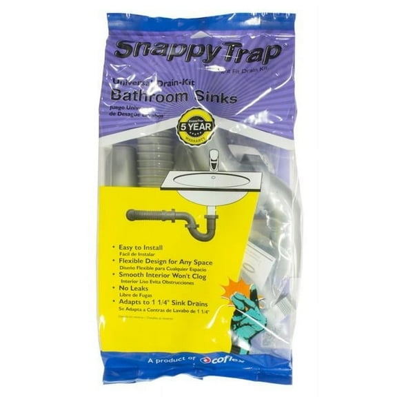 Snappy Trap 1.5 or 1.25 in. Dia. Universal PVC Single Sink Drain Kit