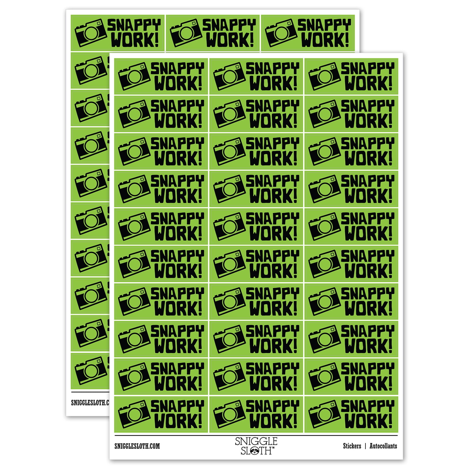 Snappy Work Camera Teacher Student School Sticker Set - Light Green ...