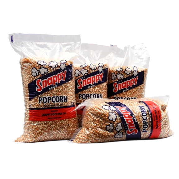 Snappy Yellow Popcorn Kernels for Popcorn Machines, Air Poppers and Stovetop, Non-GMO Whole Grain, 12.5 lb Bags, 4 Count