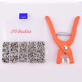 thumbnail image 1 of Snaps for Fabric Snap Button Kit Craftsmanship DIY Sewing Snaps Metal Snaps Buttons Pliers Press Tool Kit Snaps for Sewing Snap Tool Kit for Fabric with 150 Buckles, 1 of 7