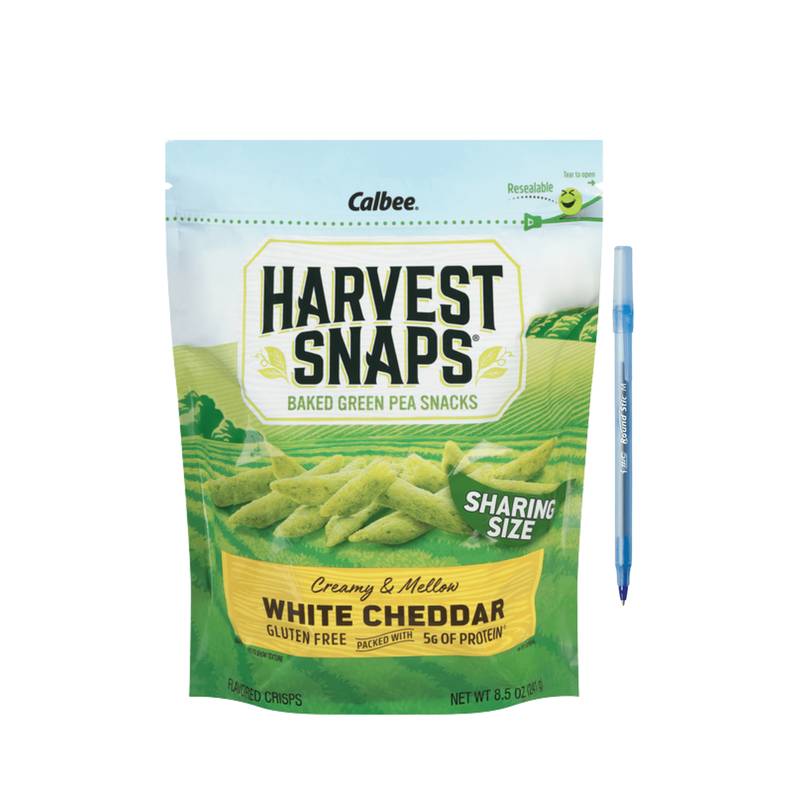 String Pea Snacks Snaps Green Pea Snacks, Baked, White Cheddar, Sharing Size 8.5 oz ...
