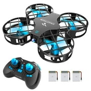Snaptain H823H Mini Drone for Kids, RC Pocket Quadcopter with Altitude Hold, Headless Mode, 3D Flip, Speed Adjustment and 3 Batteries - Blue