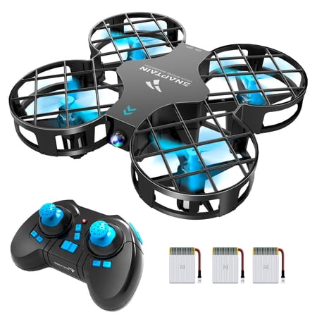 Snaptain H823H Mini Drone for Kids, RC Pocket Quadcopter with Altitude Hold, Headless Mode, 3D Flip, Speed Adjustment and 3 Batteries - Blue