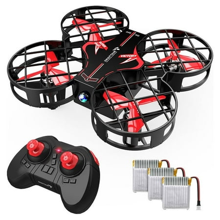 Snaptain H823H Portable Mini Toy Drone for Kids, Pocket RC Quadcopter With 3 Batteries, 21 Mins Flight Time, One Key Take Off Landing Red