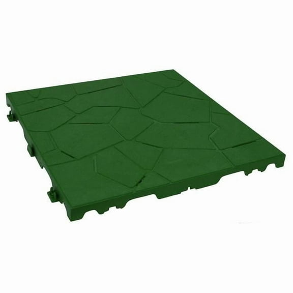 Snaptile Pack of 4 Green 15In x 15In Interlocking Floor Tile