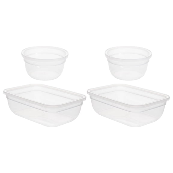 Snapware (2) 8602R 3-Cup & (2) 7202R 1.2-Cup Total Solutions Plastic Food Storage