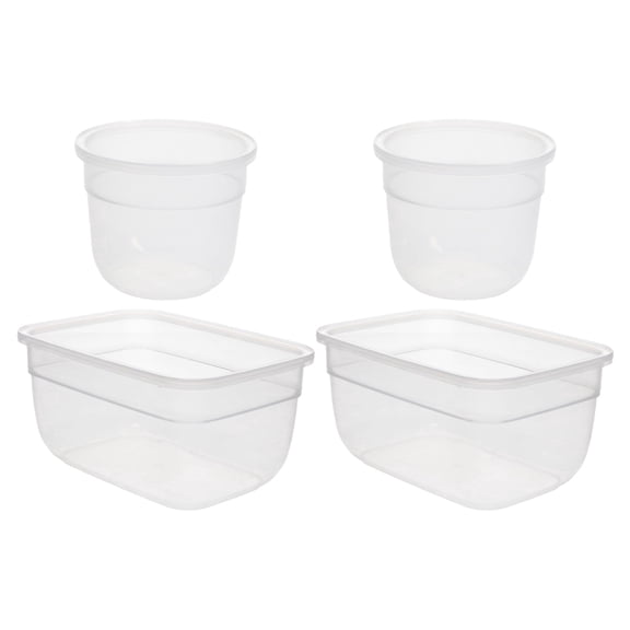 Snapware (2) 8602R 3-Cup & (2) 7202R-D 2-Cup Total Solutions Plastic Food Storage