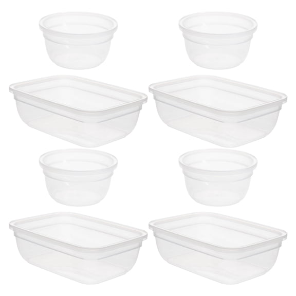 Snapware (4) 8602R 3-Cup & (4) 7202R 1.2-Cup Total Solutions Plastic Food Storage