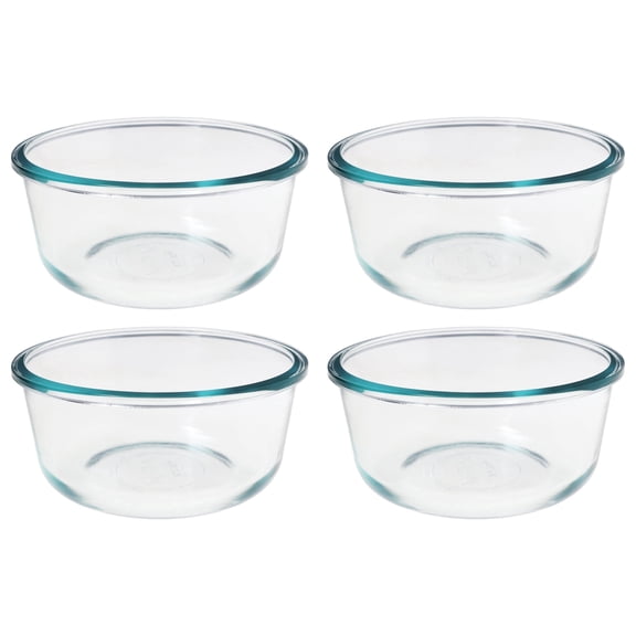Snapware 7201R 4-Cup Total Solutions Glass Bowls (Lids Not Included) (4- Pack)