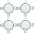 thumbnail image 1 of Snapware 7202R Clear Total Solutions Plastic Lids with Teal Blue Gaskets (4-Pack), 1 of 4