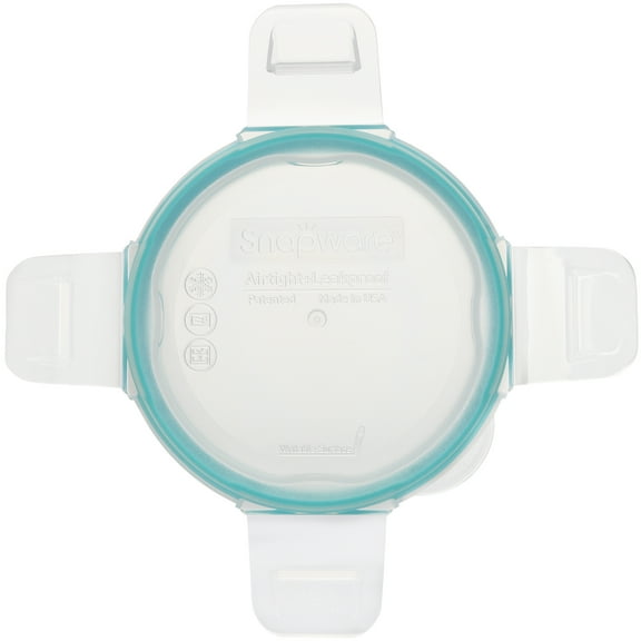 Snapware 7202R 1-Cup Clear Total Solutions Lids with Teal Blue Gaskets