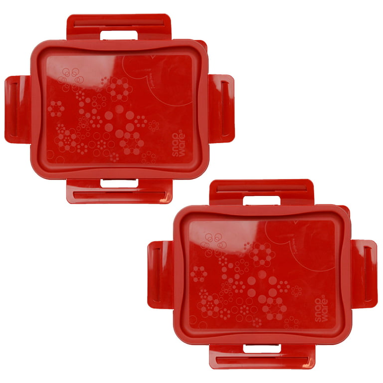 Snapware 7211R Poppy Red Total Solutions Rectangle Replacement Lid (2-Pack)
