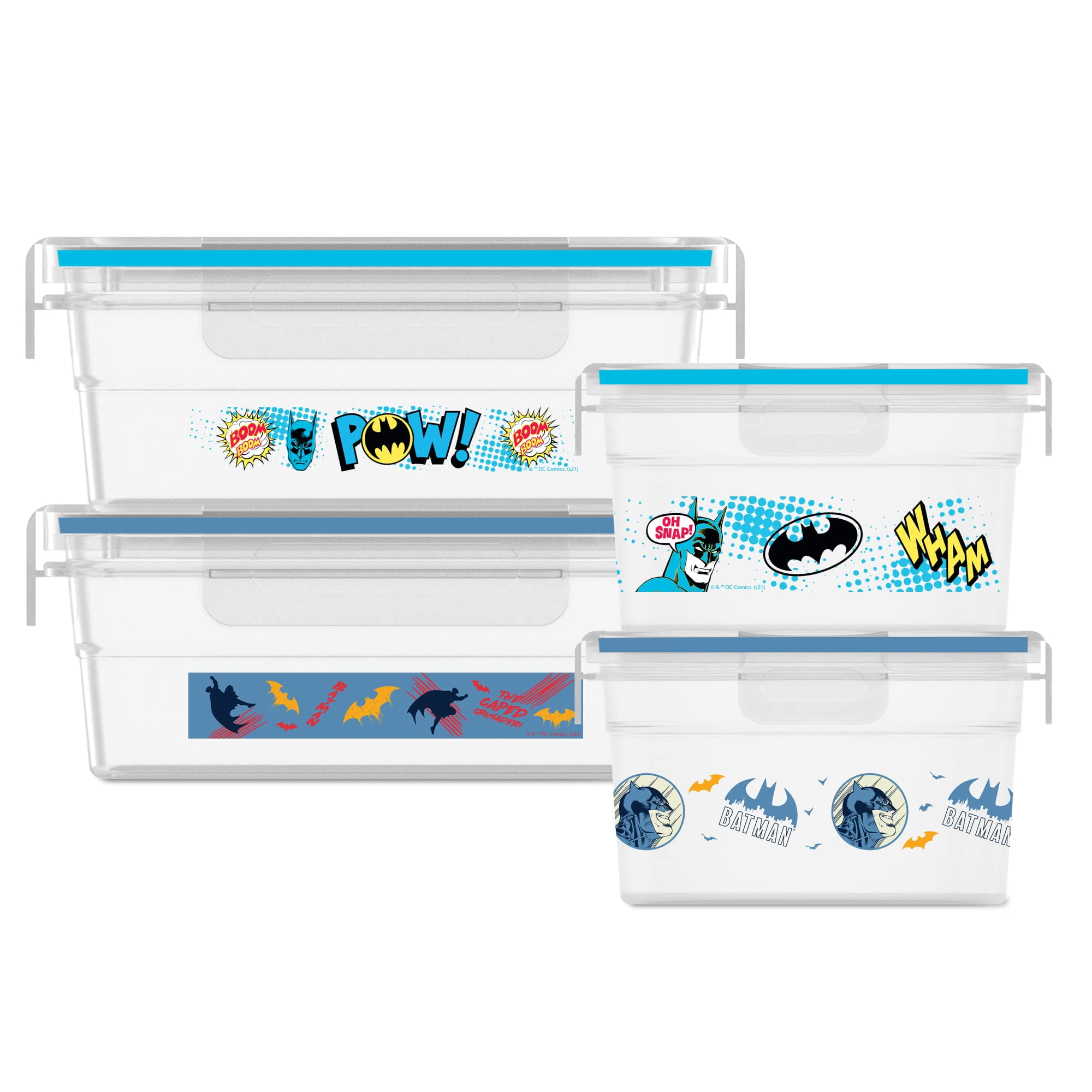 Snapware 8Pc Plastic Food Storage Containers Set, 4.6Cup & 3Cup Meal