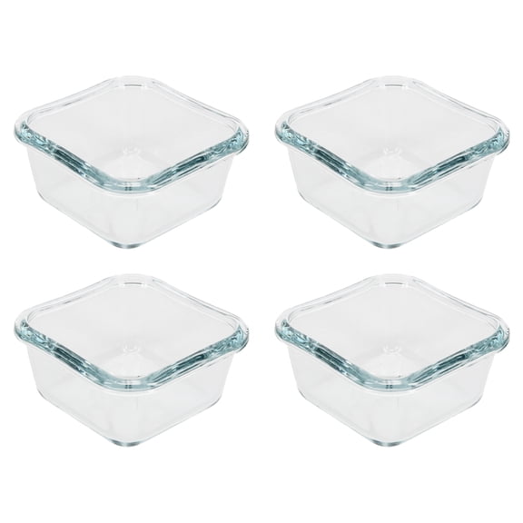 Snapware 8701R 1-Cup Total Solutions Glass Container (Lid Not Included) (4-Pack)