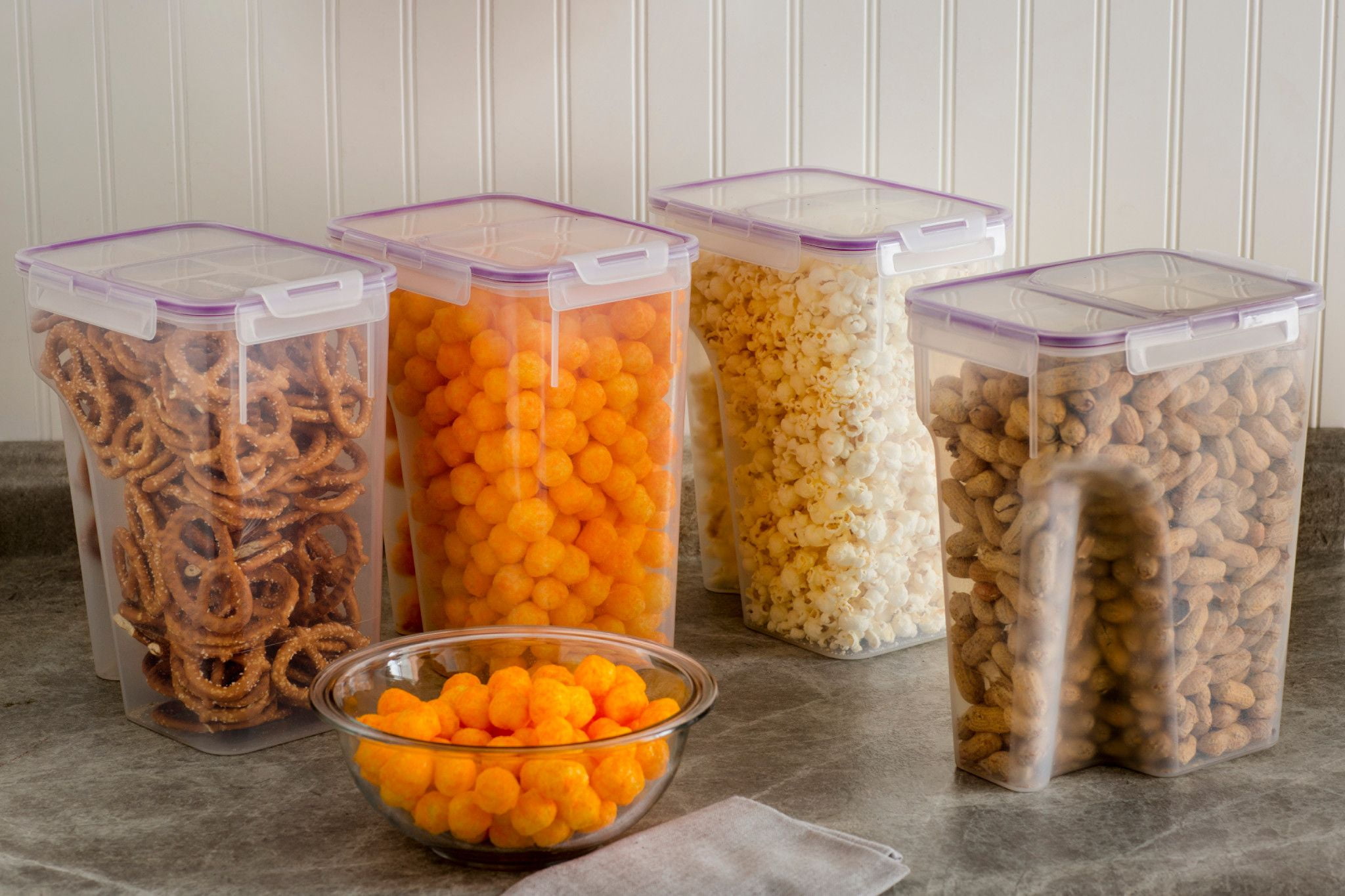 Snapware Airtight 2-Pack (22.8 Cup) Cereal Dispenser Storage Containers, Flip-Top Lid BPA Free, Plastic Containers for Cereal, Rice, Snack, Dry Food