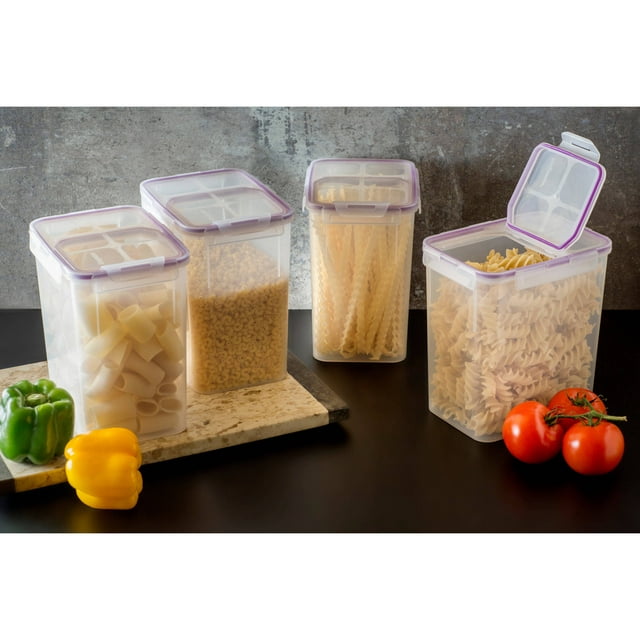 Snapware Airtight Plastic 23-Cup Flip top Food Storage Container, 4-Pack