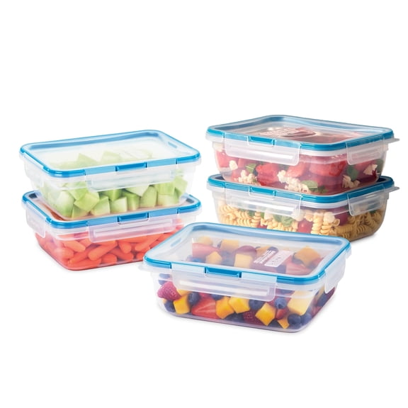 Snapware Total Solution 10-piece Plastic Rectangle Food Storage Set, 8.5 Cup
