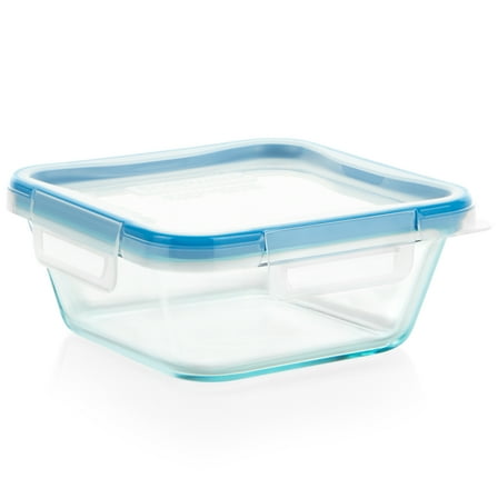 Snapware Total Solution Glass 4-Cup Square with Lid, A Practical Choice for Dry Goods and Bulk Ingredients