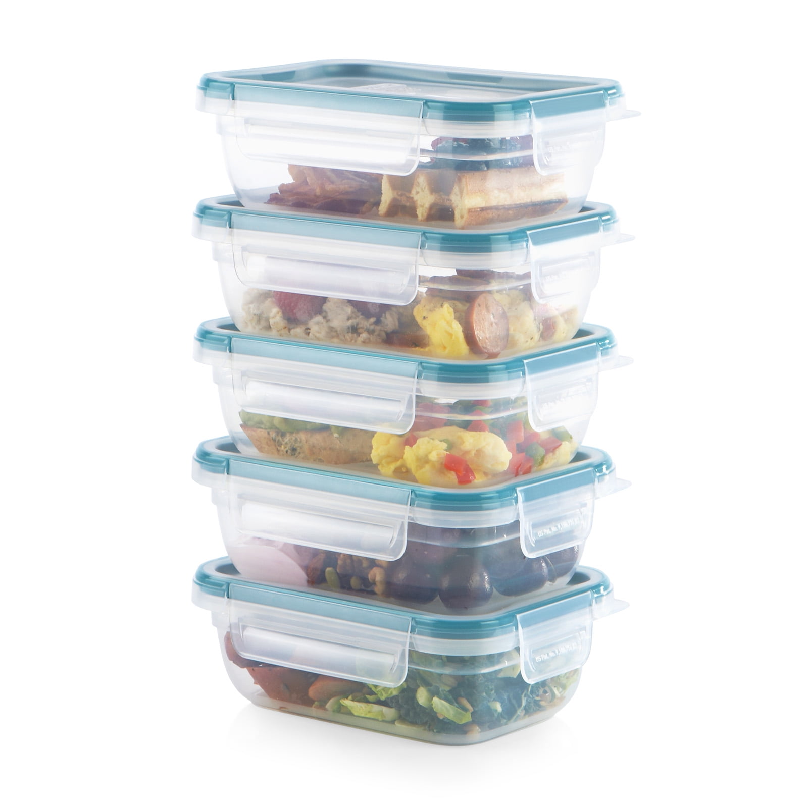Snapware Snap Lid Rectangular Plastic Food Storage Containers, 10-Piece ...