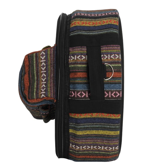 Snare Drum Carrying Bag Ethnic Backpack Portable Drum Case With Outside Pockets Storage Pouch Drum Accessories