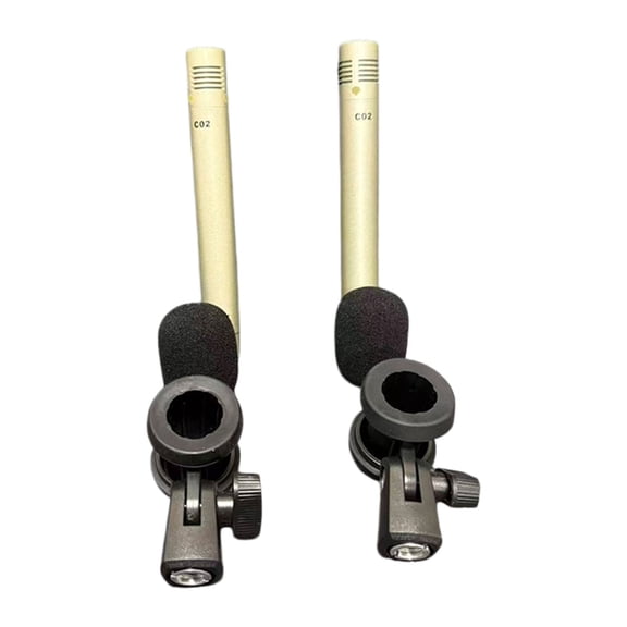 Snare Drum Microphone Set, Cardioid Instrument Pickup Pair with Metal Body 6.10 In for Drummers, Stage , ,