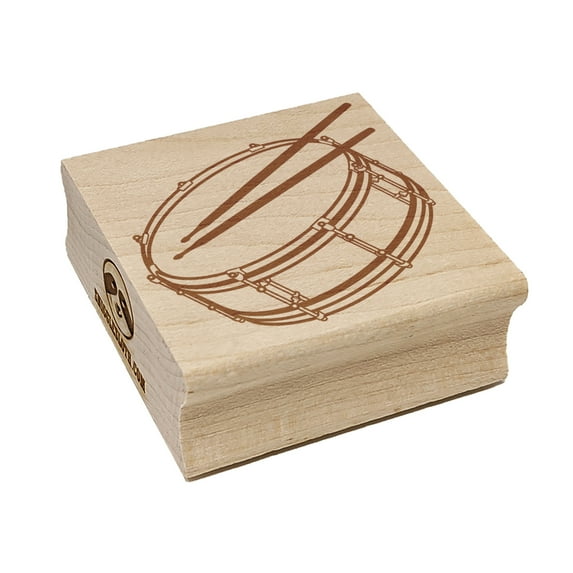 Snare Drum Percussion Musical Instrument Square Rubber Stamp Stamping Scrapbooking Crafting - Medium 1.75in