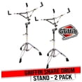 thumbnail image 1 of Snare Drum Stand (2-Pack) by GRIFFIN | Chrome Double-Braced Lightweight Mount for Snares, Tom Drums & Practice Pads | Slip-Proof Gear Tilter & Clamp-Style Basket Holder, 1 of 14