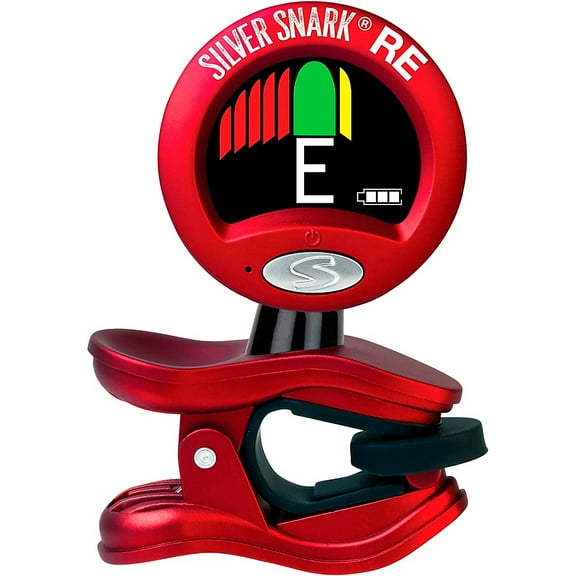 KMC Music SIL-RED-U Clip-On Chromatic Tuner, Red & Silver