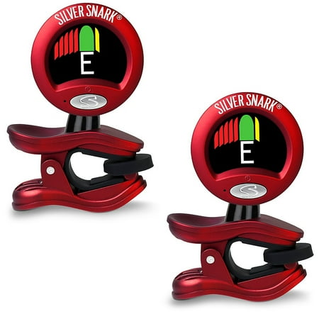 Snark Guitar Instrument Tuner Red Silver Clip On All SIL-RED 2 Pack