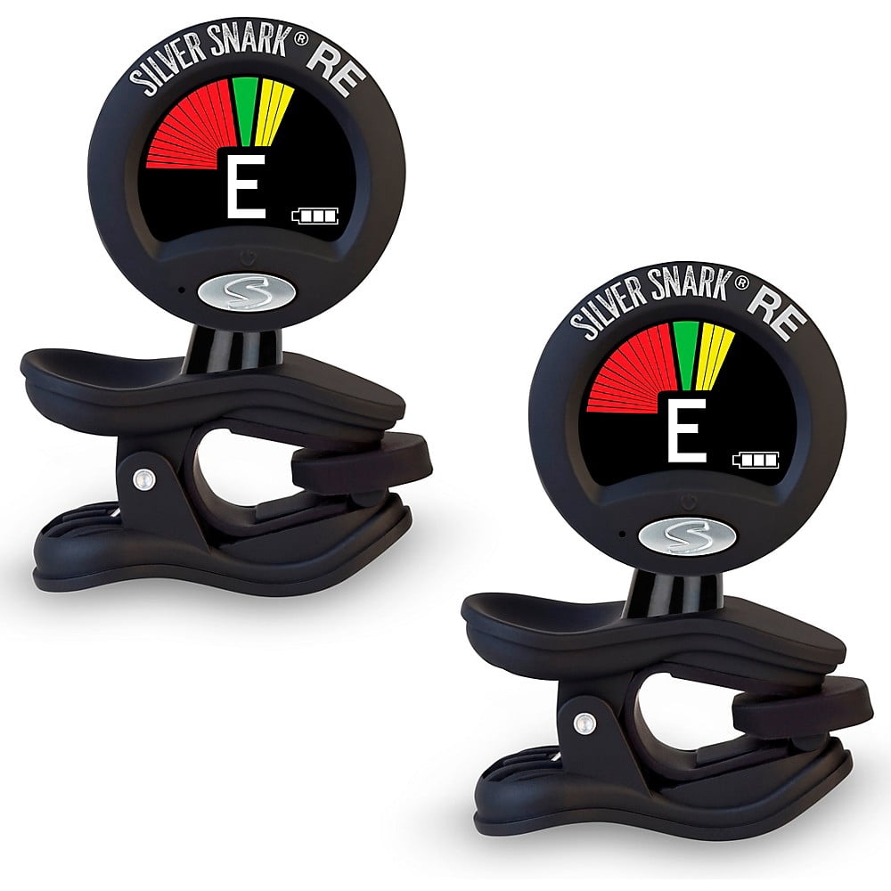Rechargeable Snark Instrument Guitar Tuner Black Silver Clip On All SIL-BLK 2 Pack RE