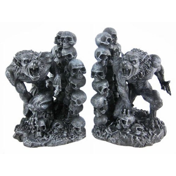 Snarling Werewolf Bookends Gothic Book Ends Wolf Man