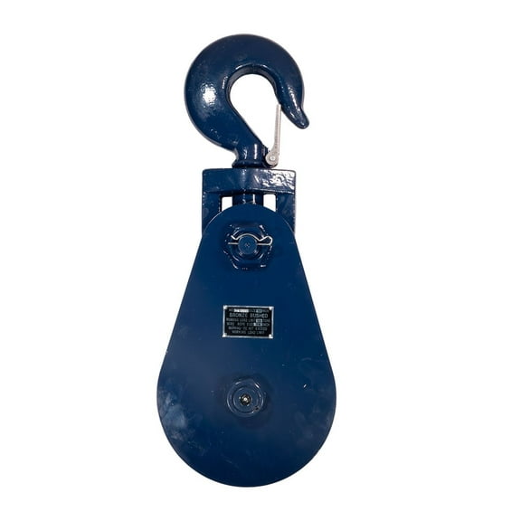 Snatch Block with Hook WLL 15 Ton 10" Sheave 3/4" & 7/8 Inch Wire Rope Wrecker Roll Back Recovery
