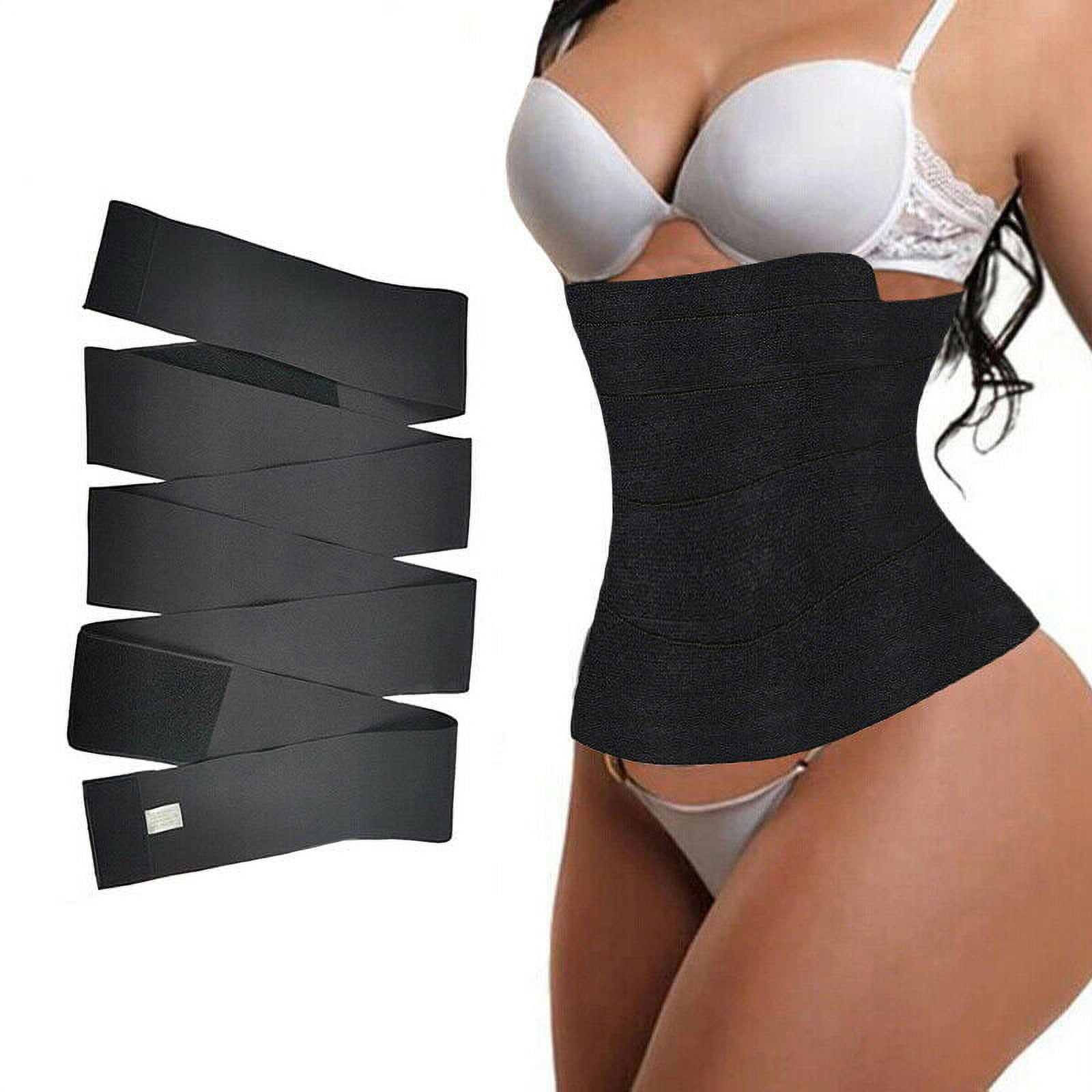 Snatch Me Up Bandage Wrap, Invisible Waist Wrap Trainer Tape with Loop,  Trimmer Belt , Adjustable Wrapped Support Lumbar Waist Trainer for  Women,Stomach/Belly/Tummy/Body Shaper Compression Wrap - 5M 