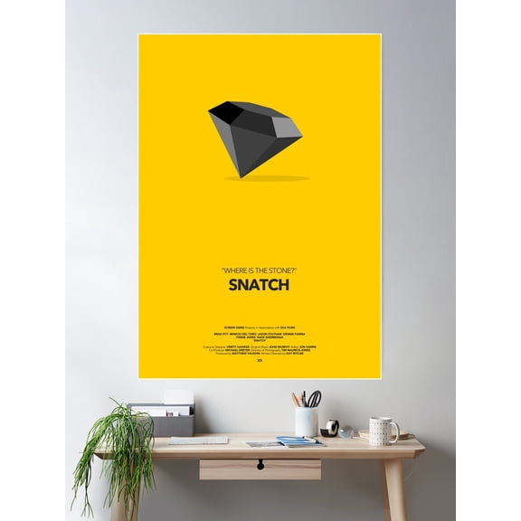 Snatch Movie Poster Poster Wall Art, Modern Wall Decor For Living Room Bedroom, 16x24 UNFRAMED