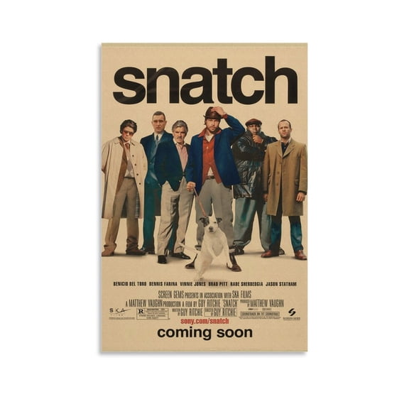 Snatch Poster Movie Artworks Picture Print Poster Wall Art Painting Canvas Gift Decor Home Posters Decorative 12x18inch(30x45cm)
