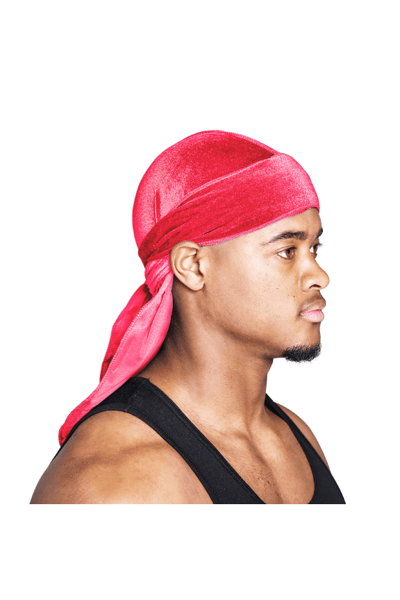 Peach Velvet Durag - Wave cap