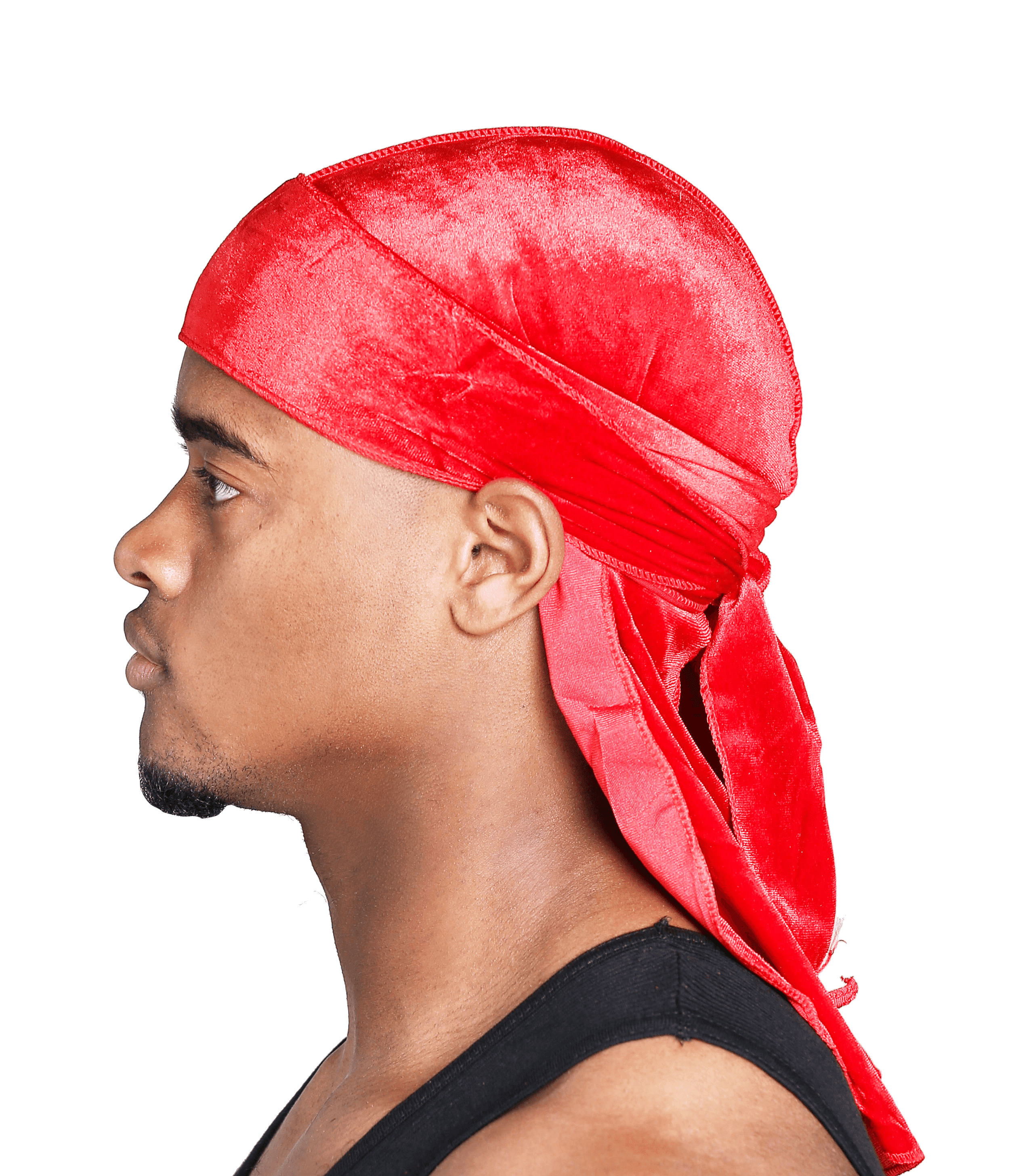 Snatched Flames Red Velvet Durag - Wave cap