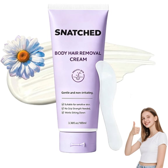 Snatched Hair Removal Cream, Body & Facial Hair Removal Cream for Women & Men, Gentle Painless Hair Remover for Legs, Arms, Bikini Line, Stomach, Underarms (1PCS)