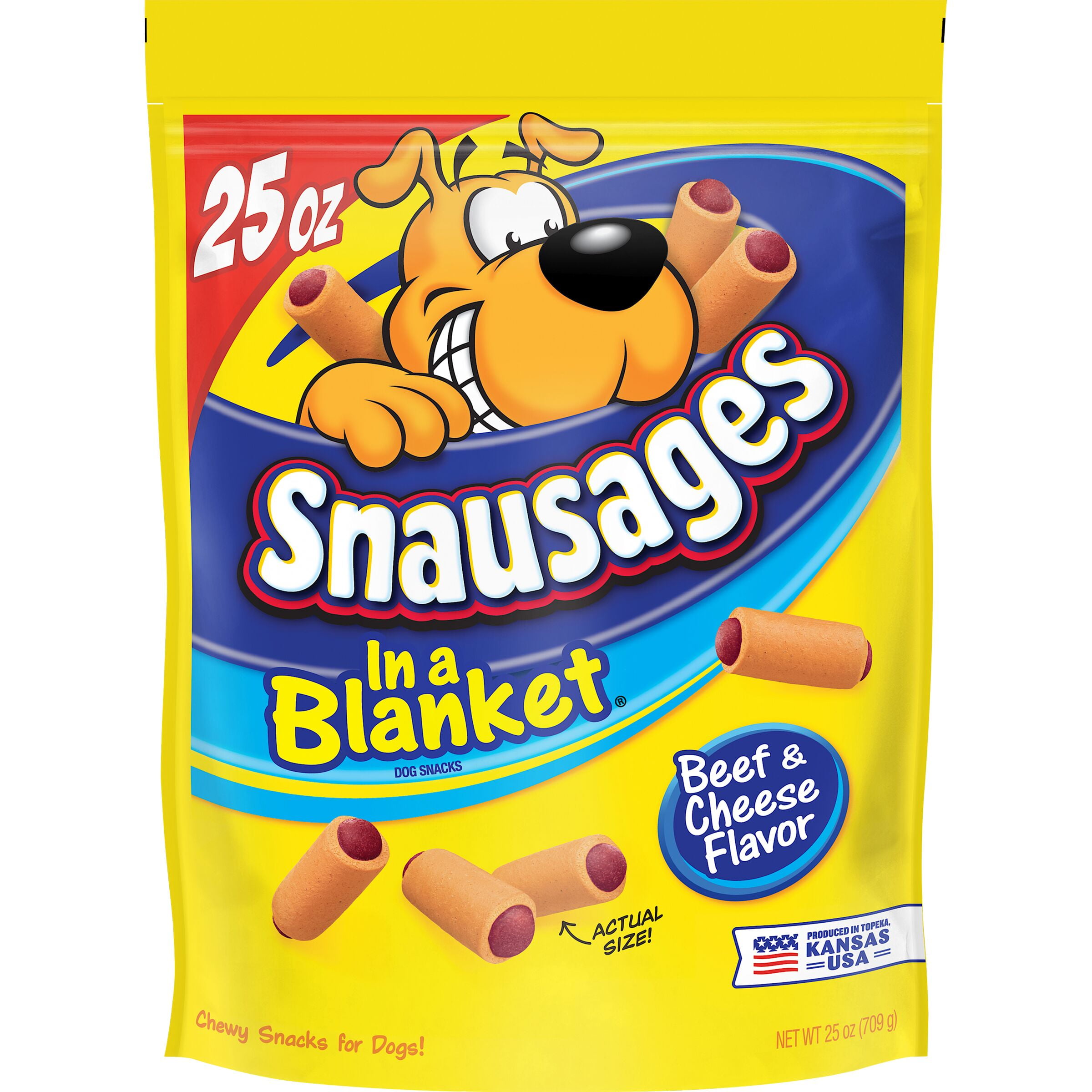 Snausages In a Blanket Beef & Cheese Flavored Dog Snack, 25-Ounce