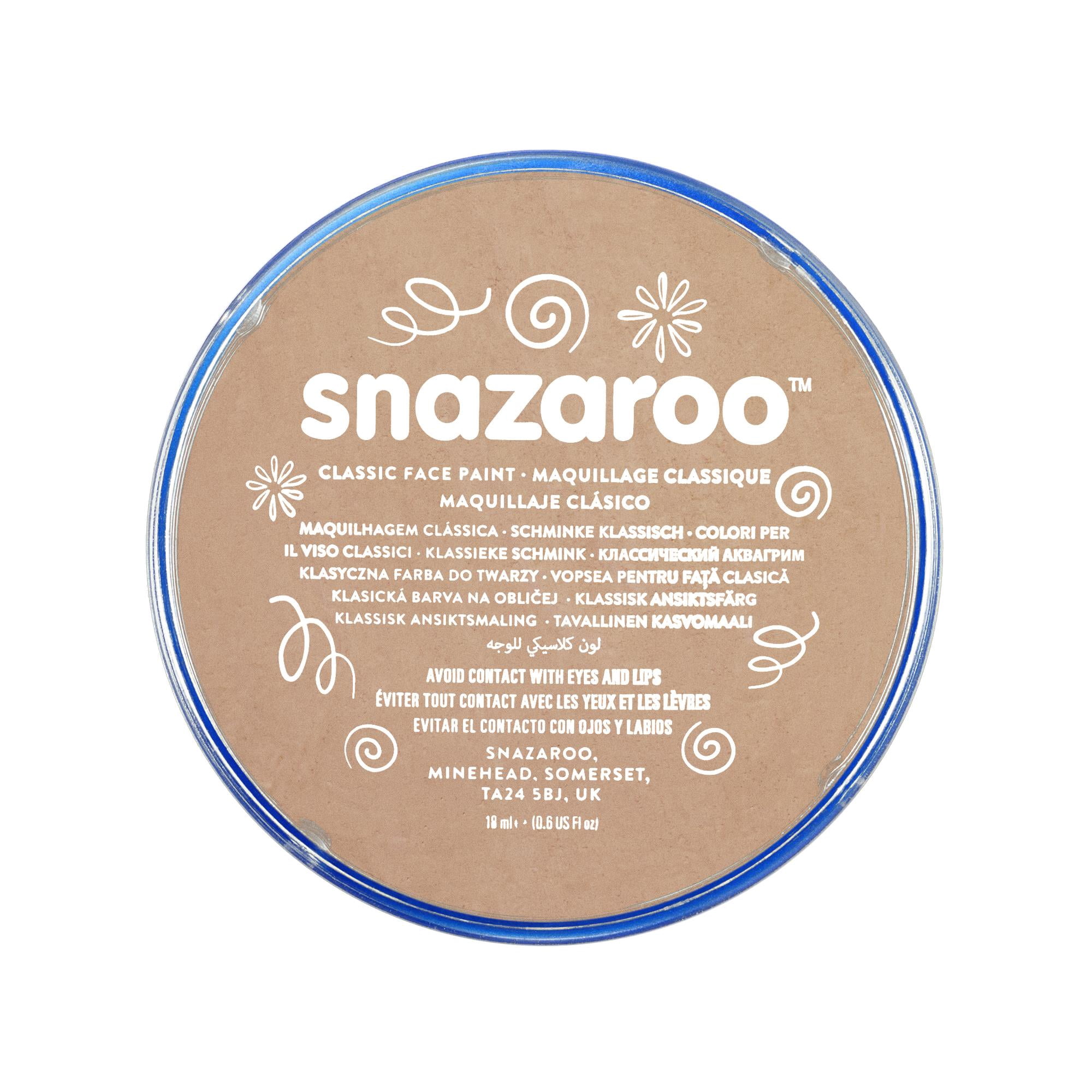 Snazaroo Classic Face Paint, 18ml, Barely Beige